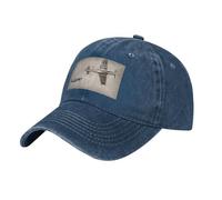 PHAYAH Gorra de béisbol lavada con patrón de aviación de la Segunda Guerra Mundial, gorra deportiva de mezclilla, tamaño ajustable para hombres y mujeres, color negro