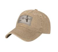 PHAYAH Gorra de béisbol lavada con patrón de aviación de la Segunda Guerra Mundial, gorra deportiva de mezclilla, tamaño ajustable para hombres y mujeres, color negro, natural, Talla única