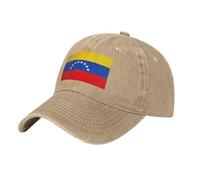 PHAYAH Gorra vaquera de béisbol con patrón de bandera de Venezuela, ajustable, para adultos, vintage, de algodón, para mujeres y hombres, para deportes al aire libre, color negro, natural, Talla única