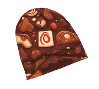 PHAYAH Gorras con patrón de chocolate delicioso para hombres y mujeres, gorro ligero para dormir, gorro de punto transpirable