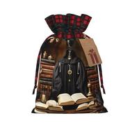 PHAYAH Grimoire Strange World Christmas - Bolsa de regalo de arpillera con cordón, bolsa de almacenamiento adecuada para Navidad, fiesta de cumpleaños