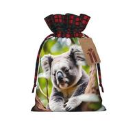 PHAYAH Happy Cute Koala - Bolsa de regalo con cordón adecuada para dulces y pequeños regalos de cumpleaños, aniversarios y fiestas