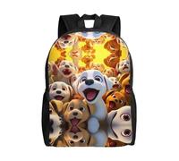 PHAYAH Happy Puppy - Mochila casual para laptop para hombres y mujeres, para niños y niñas, mochila ligera