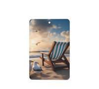 Phayah Hermoso diseño de cielo azul y mar con aroma a lavanda, aroma de coche, rectangular, para colgar, fragancia para el interior del coche, 6 unidades