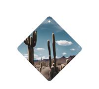 Phayah Hermoso patrón de cactus con aroma a lavanda, aroma de coche, cuadrado, para colgar, para el interior del coche, 4 unidades
