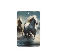 Phayah Horses Running Wild In The River Pattern Lavender Aroma Car Aroma Rectangular Hanging Fragrance Tablet Car Interior Fragrance Freshener 6p