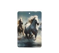 Phayah Horses Running Wild In The River Pattern Lavender Aroma Car Aroma Rectangular Hanging Fragrance Tablet Car Interior Fragancia Ambientador 4p