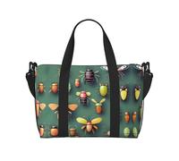 Phayah Insect Atlas - Bolsa de viaje para fin de semana, gimnasio, para mujeres y niñas, resistente al agua, Negro -, Talla única