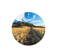 Phayah Jeju Island - Ambientador de coche con aroma a lavanda de Corea, tarjeta de forma redonda, para colgar, tarjeta perfumada, 6 unidades, para coche, armario, cajón