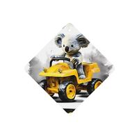 Phayah Koala Learning To Drive - Ambientador cuadrado para coche, diseño de lavanda, 4 unidades, para cajones de armario de automóviles
