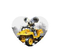 Phayah Koala Learning To Drive - Ambientador de coche con aroma a lavanda, tarjeta con forma de corazón, para colgar, 6 unidades, para cajones de armario de automóviles