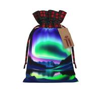 PHAYAH La bolsa de regalo con cordón Aurora In The Night Sky se utiliza para embalaje de regalo de cumpleaños y fiesta, una opción ideal para familiares y amigos