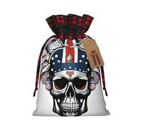 PHAYAH La bolsa de regalo con cordón de calavera americana se utiliza para embalaje de regalo de cumpleaños y fiesta, una opción ideal para familiares y amigos