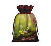 PHAYAH La bolsa de regalo con cordón de caracol sobre musgo se utiliza para embalaje de regalo de cumpleaños y fiesta, una opción ideal para familiares y amigos
