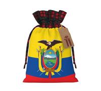 PHAYAH La bolsa de regalo con cordón de la bandera de Ecuador se utiliza para embalaje de regalo de cumpleaños y fiesta, una opción ideal para familiares y amigos