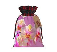 PHAYAH La bolsa de regalo con cordón de orquídea mariposa blanca se utiliza para embalaje de regalo de cumpleaños y fiesta, una opción ideal para familiares y amigos