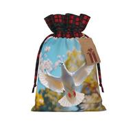 PHAYAH La bolsa de regalo con cordón de paloma blanca se utiliza para embalaje de regalo de cumpleaños y fiesta, una opción ideal para familiares y amigos