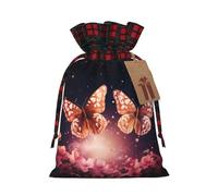 PHAYAH La bolsa de regalo de dos mariposas de fantasía con cordón se utiliza para embalaje de regalo de cumpleaños y fiesta, una opción ideal para familiares y amigos