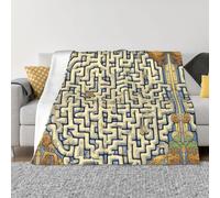 PHAYAH Labyrinth Treasure Map - Manta de franela de felpa esponjosa de 80 x 60 pulgadas para sofá, cama, noche de cine, campamento y trave