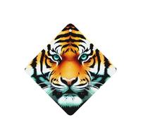 Phayah Little Fat Tiger Head - Ambientador cuadrado para colgar en el coche, aroma de lavanda, 6 unidades