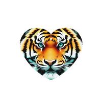 Phayah Little Fat Tiger Head - Ambientador de fragancia para el interior del coche, aroma de lavanda, aroma de corazón, 6 unidades
