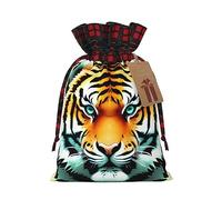 PHAYAH Little Fat Tiger Head - Bolsa de regalo de Navidad con cordón para cumpleaños, aniversarios y fiestas, dulces y bolsas de almacenamiento