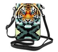 PHAYAH Little Fat Tiger Head - Bolsos pequeños cruzados para teléfono celular para mujer, cartera de piel