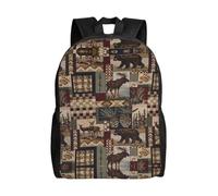 PHAYAH Lodge Bear - Mochila de viaje clásica y básica con estampado de ciervos, para viajes y actividades al aire libre