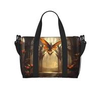 Phayah Luan Bird Flying - Bolsa de viaje para fin de semana, gimnasio, para mujeres y niñas, resistente al agua, color negro, talla única, Negro, One Size