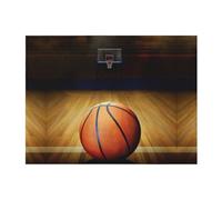 PHAYAH Manta de franela con patrón de arena de baloncesto de 50 x 40 pulgadas para cama, sofá, noche de cine, campamento y viajes, manta cálida ultrasuave