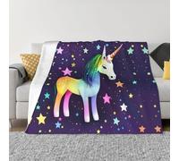 PHAYAH Manta de franela con patrón de estrella de un caballo de 80 x 60 pulgadas, manta de forro polar suave para todas las estaciones, manta cálida para ropa de cama, sofá y trave