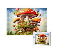 Phayah Maravilloso rompecabezas de casa de hongos para adultos, 1000 piezas. Decoración del hogar, fiesta de cumpleaños para hombres y mujeres, 29.5 x 19.7 pulgadas