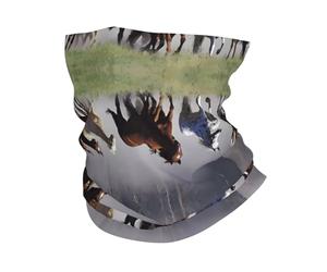 PHAYAH Máscara facial con estampado de caballos corriendo, bufanda de enfriamiento solar, pasamontañas para hombres y mujeres