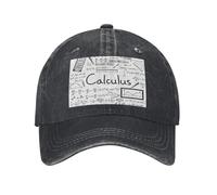 PHAYAH Math Geometry Geek Calculus Pattern - Gorra de vaquero unisex para adultos, de algodón, con ala curvada, gorra de béisbol, deportiva, color negro, Negro, Talla única