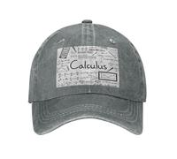 PHAYAH Math Geometry Geek Calculus Pattern - Gorra de vaquero unisex para adultos, de algodón, con ala curvada, gorra de béisbol, deportiva, color negro, gris, Talla única