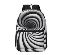 PHAYAH Mochila con diseño de bandera de Guatemala de 17 pulgadas, 18 l, gran capacidad, correas de hombro ajustables, bolsa simple para todos, Gif de ilusión óptica en espiral, talla única