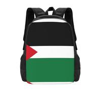 PHAYAH Mochila con diseño de la bandera del estado de Palestina de 16.5 pulgadas, 18 litros, correas de hombro ajustables, bolsa simple para todos