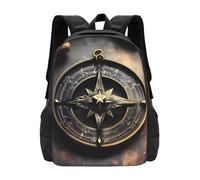 PHAYAH Mochila con diseño mágico de runas nórdicas con patrón de brújula para mujeres y hombres, mochila casual para adolescentes, niños y niñas, mochila para laptop de 16.5 pulgadas, bolsa de viaje y