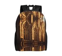 PHAYAH Mochila con patrón de edificio antiguo para mujeres y hombres, mochila casual para adolescentes, niños y niñas, bolsa de libros para laptop de 16 pulgadas, bolsa de viaje y negocios