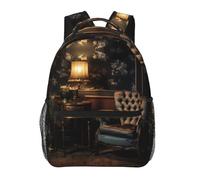 PHAYAH Mochila con patrón de silla de 15.7 pulgadas, bolsa simple para todos con 1 compartimento principal, bolsillo frontal