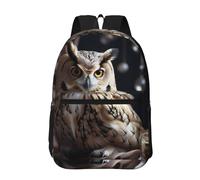 PHAYAH Mochila con patrón mutante de pulpo de 16 pulgadas para mujeres y hombres, mochila casual para adolescentes, niños y niñas, bolsa de libros para laptop, viajes, negocios, Bonito búho., Taille