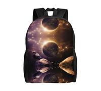 PHAYAH Mochila de viaje básica clásica con estampado de planeta para viajes y actividades al aire libre