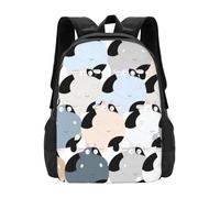 PHAYAH Mochila de viaje básica clásica con estampado de vaca y hombros informales, resistente para viajes y actividades al aire libre