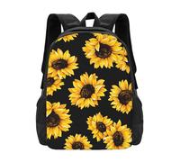 PHAYAH Mochila de viaje clásica básica con diseño de girasol, para viajes y actividades al aire libre, resistente