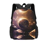 PHAYAH Mochila de viaje clásica básica con diseño de planeta, para viajes y actividades al aire libre, resistente