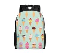 PHAYAH Mochila de viaje clásica básica con estampado de conos de helado, hombros casuales, para viajes y actividades al aire libre