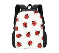 PHAYAH Mochila de viaje clásica básica con estampado de mariquitas, patrón infinito, moteado, informal, para viajes y actividades al aire libre, resistente