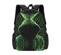 PHAYAH Mochila de viaje clásica básica con patrón de ataque de hacker, para viajes y actividades al aire libre, resistente