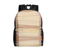 PHAYAH Mochila de viaje clásica básica con patrón de lápices de colores, para viajes y actividades al aire libre