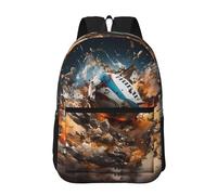 PHAYAH Mochila ligera para laptop con diseño de bandera de Guatemala para hombres y mujeres, para niños y niñas, Rugby on Fire, Taille unique